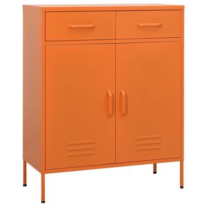vidaXL Arm&aacute;rio de arruma&ccedil;&atilde;o a&ccedil;o 80x35x101,5 cm laranja