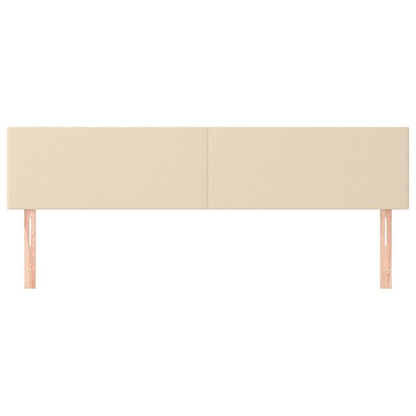 vidaXL Cabeceiras creme 180x5x78/88 cm tecido