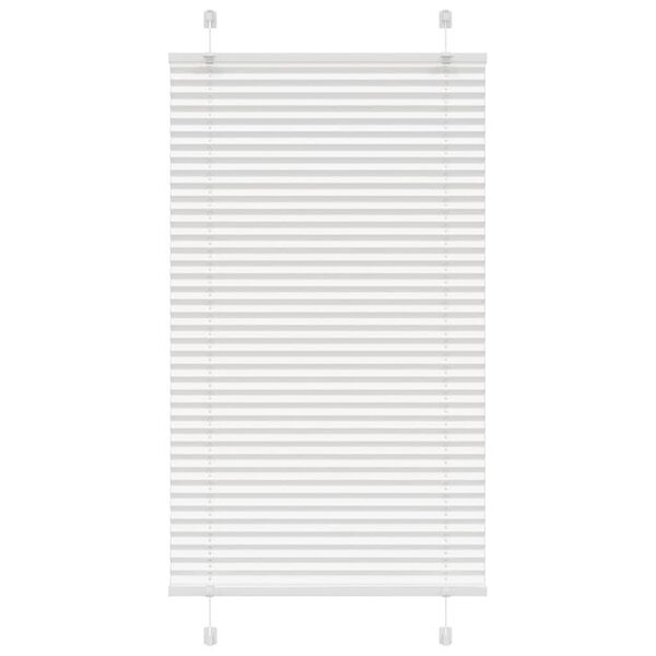 vidaXL Branco Plissada Cega 80x150 cm Largura Tecido 79,4 cm Poli&eacute;ster