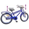 vidaXL Bicicleta Infantil 18 Polegadas para 5-7 anos Azul Escuro