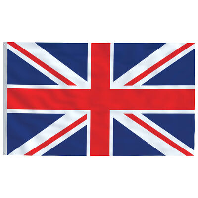 vidaXL Bandeira do Reino Unido e mastro 6,23 m alumínio