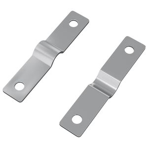 vidaXL Placa de Impacto 2 unid. Prateado 50 x 10 x 1,2 mm Ferro