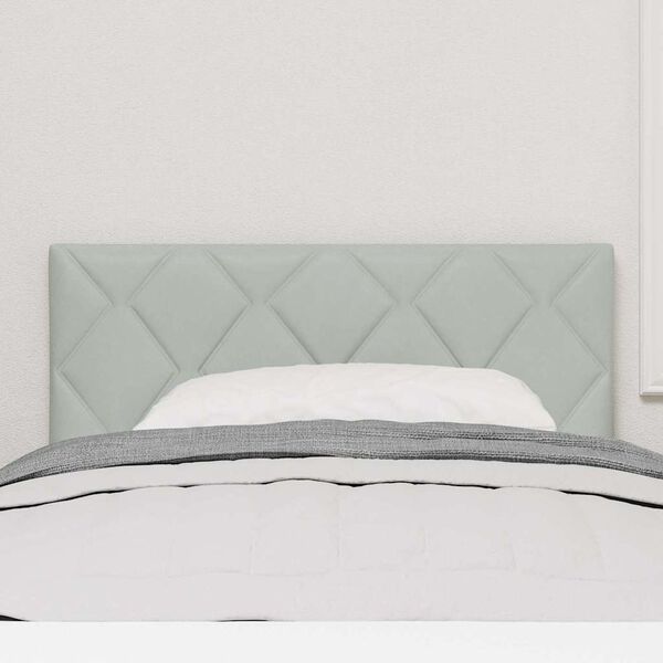 vidaXL Cabeceira com cabeceira Cinzento-claro 100 cm Veludo