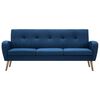 vidaXL Sof&aacute; de 3 lugares em tecido azul