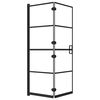 vidaXL Divis&oacute;ria de chuveiro dobr&aacute;vel ESG 100x140 cm preto