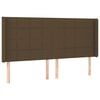 vidaXL Cama box spring c/ colch&atilde;o/LED 160x200cm tecido castanho-escuro