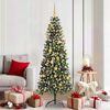 vidaXL &Aacute;rvore de Natal Artificial Verde 180 cm PVC, Pl&aacute;stico e A&ccedil;o