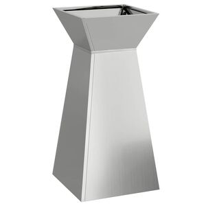 vidaXL Vaso de Pilar Prateado 35 x 35 x 73 cm A&ccedil;o Galvanizado