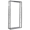 vidaXL Suporte para lenha 100x25x200 cm a&ccedil;o preto