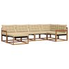 vidaXL Conjunto de Sof&aacute;s para Exterior 6 unid. Natural e Bege