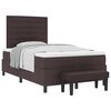 vidaXL Cama Box com cabeceira Marrom Escuro 120 x 200 cm tecido