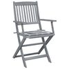 vidaXL Cadeiras exterior dobráveis c/ almofadões 4 pcs acácia maciça
