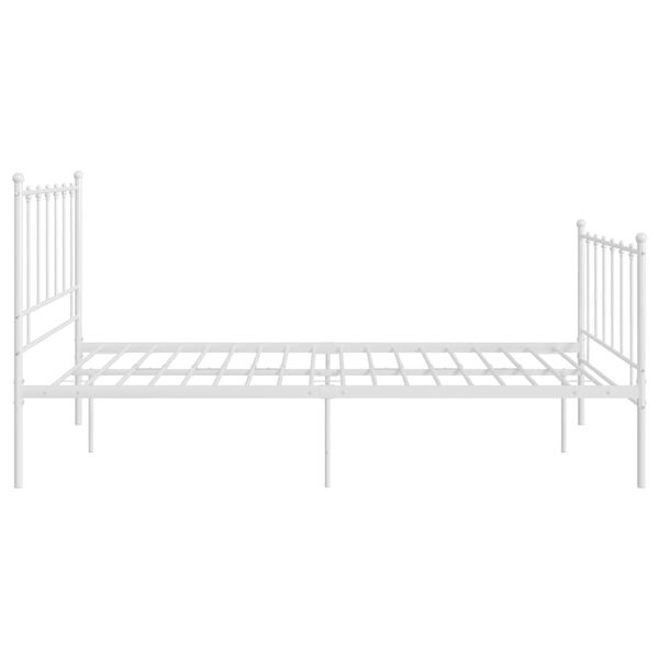 vidaXL Estrutura de cama 120x200 cm metal branco
