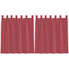 vidaXL Cortinas de voile com la&ccedil;os 2 pcs vermelho tinto 140x140 cm