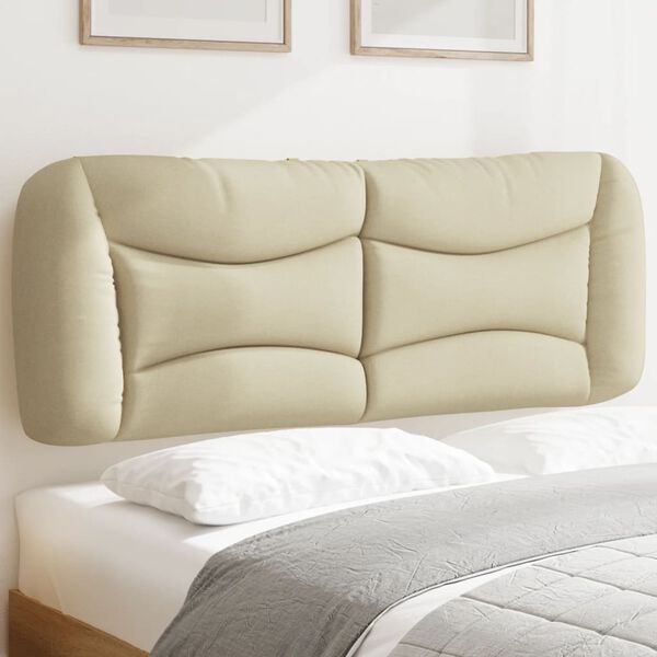 vidaXL Almofad&atilde;o de cabeceira Hvar 120 cm tecido creme