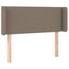 vidaXL Cabeceira cama abas tecido 93x16x78/88 cm cinzento-acastanhado