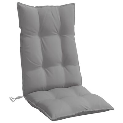 vidaXL Almofadões p/ cadeira encosto alto 2 pcs tecido oxford cinzento