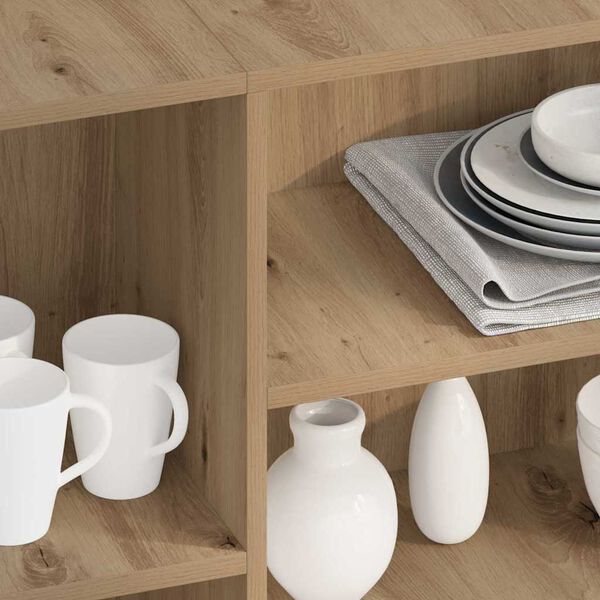 vidaXL Buffet Carvalho Artesanal 120 x 30 x 75 cm Madeira processada