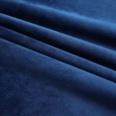 vidaXL Cortina blackout com ganchos 290x245 cm veludo azul-escuro
