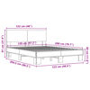 vidaXL Estrutura de cama 120x200 cm derivados de madeira/metal preto