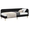 vidaXL Estrutura de Cama de Canto com colch&atilde;o Preto 80 x 200 cm tecido