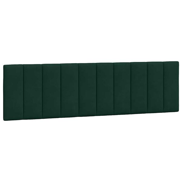 vidaXL Almofad&atilde;o de cabeceira Hanko 180 cm veludo verde-escuro