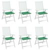 vidaXL Almofad&otilde;es p/ cadeiras jardim 6pcs 40x40x4 cm oxford verde