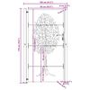 vidaXL Port&atilde;o de jardim 100x175 cm em a&ccedil;o corten com design de &aacute;rvore