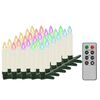 vidaXL Velas LED de Natal sem fios com controlo remoto 30 pcs RGB