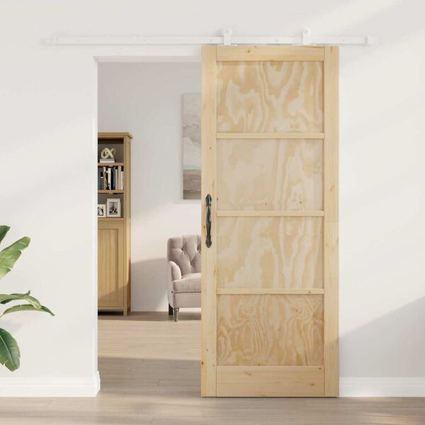 vidaXL Porta Deslizante ORKDAL Castanho 83 x 211 cm