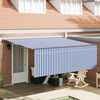 vidaXL Toldo Retr&aacute;til Azul e Branco 400 &times; 300 cm Poli&eacute;ster e Alum&iacute;nio