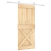 vidaXL Porta Deslizante Natural e Branco 90 x 210 cm