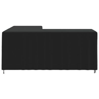 vidaXL Capa para sofá em L 215x215x80 cm 420D oxford preto