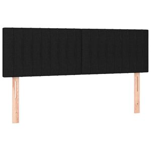 vidaXL Cabeceiras preto 144x5x78/88 cm tecido