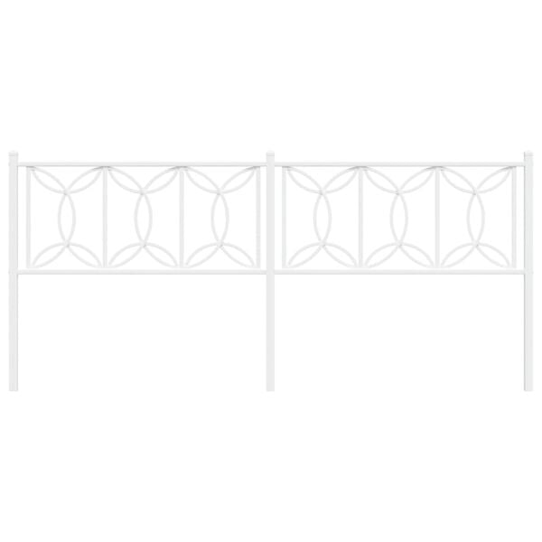vidaXL Cabeceira de substitui&ccedil;&atilde;o 193 cm metal branco