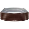 vidaXL Canteiro elevado jardim 296x140x36 a&ccedil;o galvanizado castanho