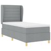vidaXL Cama Box Springs com Colch&atilde;o Cinza Escuro 90x190 cm 80 x 200 cm