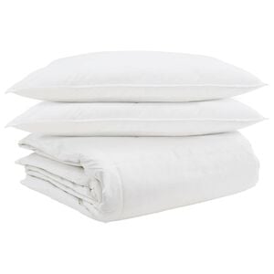 vidaXL Conjunto de Edredom com travesseiro 3 pcs Branco Pena de ganso