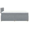 vidaXL Cama boxspring com colchão 120x190 cm tecido cinzento-claro