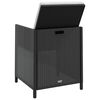 vidaXL 13 pcs conjunto jantar p/ exterior vime e madeira ac&aacute;cia preto