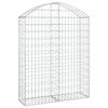 vidaXL Cesto gabi&atilde;o arqueado 100x30x120/140 cm ferro galvanizado