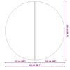 vidaXL Pano para ch&atilde;o de piscinas &Oslash;244 cm poli&eacute;ster geot&ecirc;xtil cinza