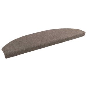 vidaXL Tapetes Adesivos para Escadas 15 unid. 80 x 24,5 x 3,5 cm Moca