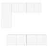 vidaXL 5 pcs m&oacute;veis de parede p/ TV derivados de madeira branco