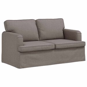 vidaXL Sof&aacute; Cinzento-acastanhado 144 x 80 x 85 cm tecido