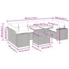 vidaXL 8 pcs conjunto sofás de jardim c/ almofadões vime PE cinzento