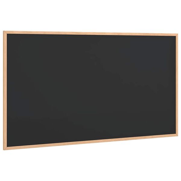 vidaXL Quadro negro com moldura em madeira de pinho maci&ccedil;o preto 100x55 cm