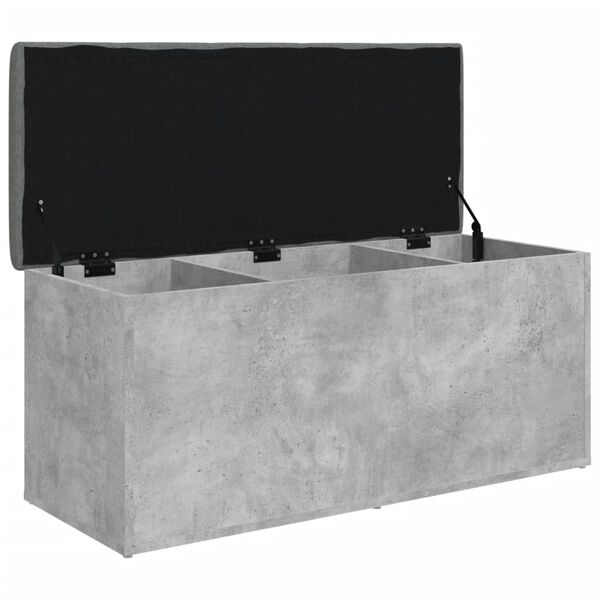 vidaXL Banco de arruma&ccedil;&atilde;o 102x42x45 cm derivados madeira cinza cimento