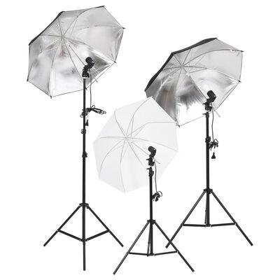 vidaXL Kit estúdio fotográfico c/ conj. de iluminação/mesa/refletor