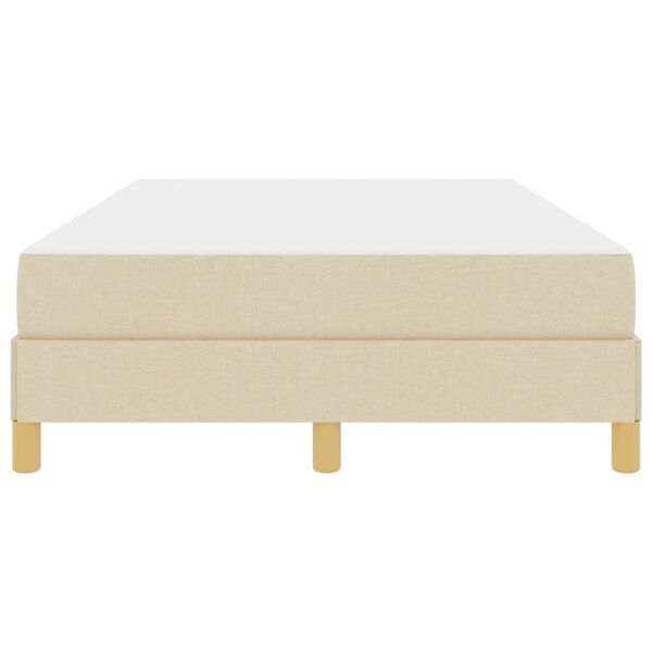 vidaXL Cama Box com colch&atilde;o Creme 120 x 190 cm tecido